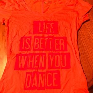 Orange dance tee